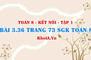 Bài 3.36 trang 73 SGK Toán 8 tập 1 Kết nối tri thức